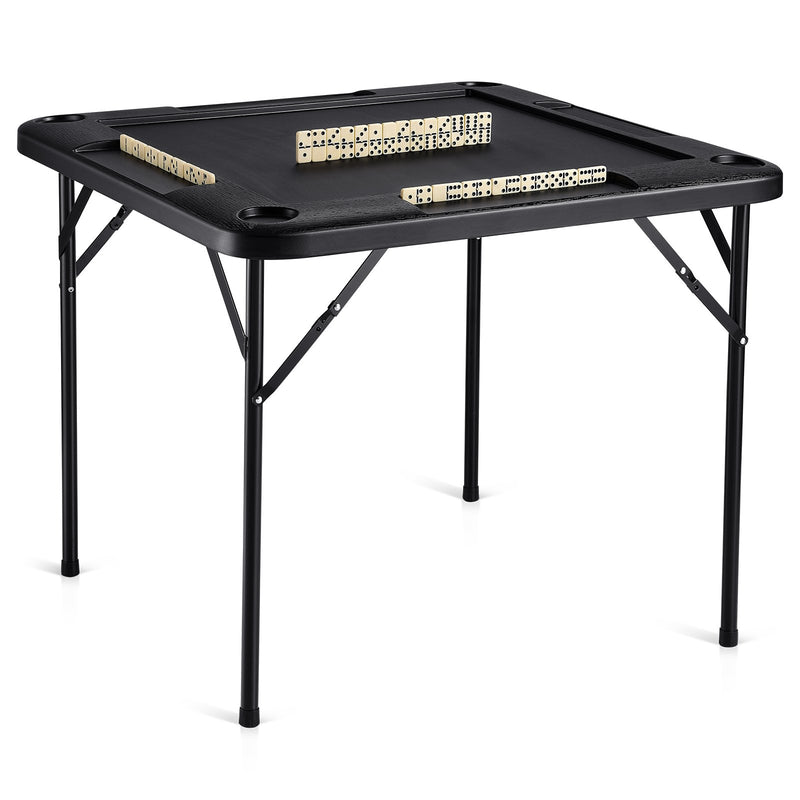 Mahjong Table 4 Player 90x90cm Folding Square Black Domino Game
