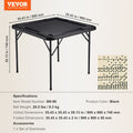 Mahjong Table 4 Player 90x90cm Folding Square Black Domino Game