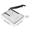 Paper Cutter, Guillotine Trimmer, 457 mm Cut Length, 20 Sheets Capacity, Heavy Duty Guillotine Paper Cutter with Guard Rail/Blade Lock for Cardstock/Cardboard, Paper Trimmer for Home Office