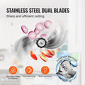Manual Vegetable Slicer Stainless Steel 0-12mm Adjustable 2 Blades