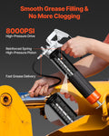 Grease Gun 8000 PSI Pistol Grip 0.4L 46cm Hose Automotive