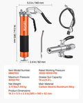 Grease Gun 8000 PSI Pistol Grip 0.4L 46cm Hose Automotive