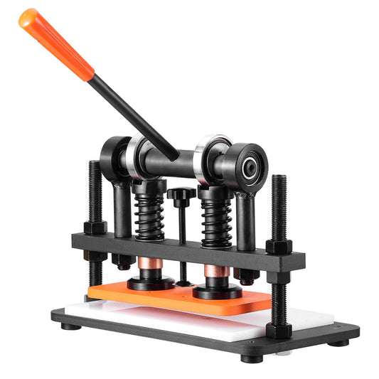 Leather Cutting Machine, 10.2 x 4.7 in Embossing Plate Manual Die Cutter, 0.47 in Pressure Stroke Leather Embossing Machine, Dual Guide Shafts Die Cut Machine for Various of Materials