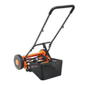 Push Reel Lawn Mower 40cm 5-Blade Adjustable Grass Catcher