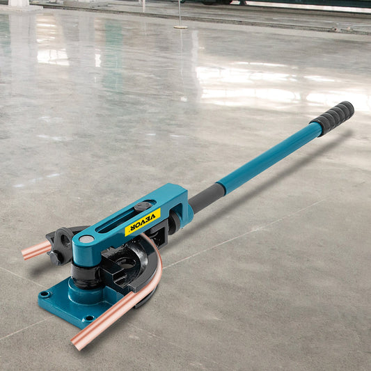 Pipe Tube Bender, 3/8" to 1" Manual Pipe Tube Bender, with 7 Dies, Heavy Duty Tube Bender Tubing of Steel Metal Copper, for Repair Shops, Blue