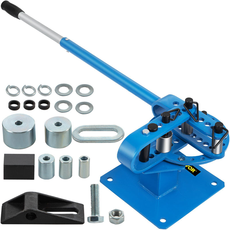 YP-9 Manual Metal Bender 7 Dies Round Square Bar Rod Tool