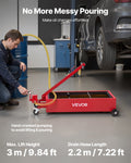 Oil Drain Pan 75.7L Capacity Manual Pump 2.2m Hose Red