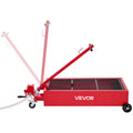Oil Drain Pan 75.7L Capacity Manual Pump 2.2m Hose Red