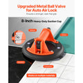 Vacuum Suction Cup, 203 mm Vacuum Glass Lifter with ABS Handle, 180 kg Max Lifting Capacity Tile Suction Cup Tool with Carrying Case for Lifting Large Tile, Granite, Drywall, Windows (1-Pack)
