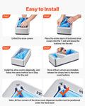 Automatic Shoe Cover Dispenser 100pc Non-Slip Silver