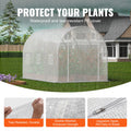 Walk-in Tunnel Greenhouse 9.58x6.43x6.23ft Galvanized Frame