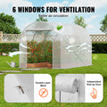 Walk-in Tunnel Greenhouse 9.58x6.43x6.23ft Galvanized Frame