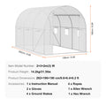 Walk-in Tunnel Greenhouse 9.58x6.43x6.23ft Galvanized Frame