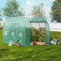Walk-in Tunnel Greenhouse 9.58x6.43x6.23ft Galvanized Frame