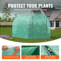 Walk-in Tunnel Greenhouse 11.32x6.4x6.3ft Galvanized Frame