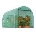 Walk-in Tunnel Greenhouse 11.32x6.4x6.3ft Galvanized Frame