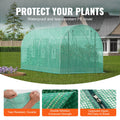 Greenhouse Tunnel 14.6x6.36x6.3ft Galvanized Steel PE Cover