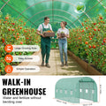 Greenhouse Tunnel 14.6x6.36x6.3ft Galvanized Steel PE Cover