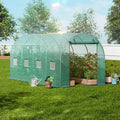 Greenhouse Tunnel 14.6x6.36x6.3ft Galvanized Steel PE Cover