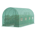 Greenhouse Tunnel 14.6x6.36x6.3ft Galvanized Steel PE Cover
