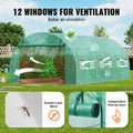 Walk-in Tunnel Greenhouse 19.4x9.7x6.5ft Steel Frame PE Cover