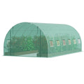 Walk-in Tunnel Greenhouse 19.4x9.7x6.5ft Steel Frame PE Cover