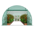 Walk-in Tunnel Greenhouse 19.4x9.7x6.5ft Steel Frame PE Cover