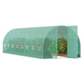 Walk-in Tunnel Greenhouse 27.38x9.5x7.38ft Galvanized PE