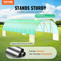 Walk-in Tunnel Greenhouse 27.38x9.5x7.38ft Galvanized PE