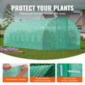 Walk-in Tunnel Greenhouse 27.38x9.5x7.38ft Galvanized PE