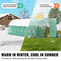 Walk-in Tunnel Greenhouse 27.38x9.5x7.38ft Galvanized PE