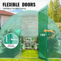 Walk-in Tunnel Greenhouse 27.38x9.5x7.38ft Galvanized PE