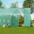 Walk-in Tunnel Greenhouse 27.38x9.5x7.38ft Galvanized PE