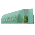 Walk-in Tunnel Greenhouse 27.38x9.5x7.38ft Galvanized PE