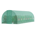 Walk-in Tunnel Greenhouse 27.38x9.5x7.38ft Galvanized PE