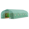 Greenhouse Tunnel 29.5x9.8x6.6ft Hoop House Peaked Roof Galvanised Steel