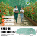 Greenhouse Tunnel 29.5x9.8x6.6ft Hoop House Peaked Roof Galvanised Steel