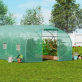 Greenhouse Tunnel 29.5x9.8x6.6ft Hoop House Peaked Roof Galvanised Steel