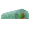 Greenhouse Tunnel 29.5x9.8x6.6ft Hoop House Peaked Roof Galvanised Steel