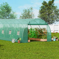 Walk-in Tunnel Greenhouse 29.2x9.7x6.5ft Galvanized PE Green