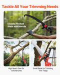 Manual Pole Saw 118-809cm Extendable Tree Pruner Fiberglass Handle