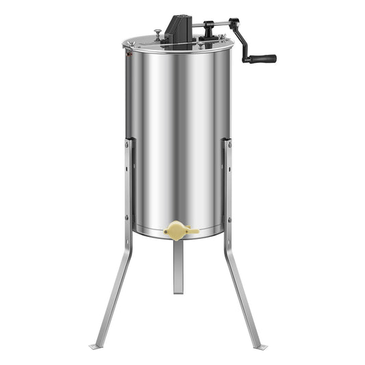 2 Frame Honey Extractor Manual Spinner Stainless Steel Honeycomb