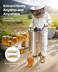 2 Frame Honey Extractor Manual Spinner Stainless Steel Honeycomb