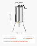 2 Frame Honey Extractor Manual Spinner Stainless Steel Honeycomb
