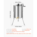 Honey Extractor, 4/8 Frame Manual Honey Spinner with Transparent Lid, Stainless Steel Honeycomb Drum Spinner with Height Adjustable Stand, Honeycomb Extraction Equipment for Beekeeping