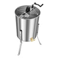 Honey Extractor, 4/8 Frame Manual Honey Spinner with Transparent Lid, Stainless Steel Honeycomb Drum Spinner with Height Adjustable Stand, Honeycomb Extraction Equipment for Beekeeping