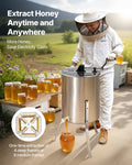 4/8 Frame Manual Honey Extractor Spinner Stainless Steel Beekeeping