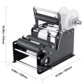Manual Round Labeling Machine, 15-20pcs/min, Bottle Label Applicator for Round Bottles, Adjustable Manual Round Bottle Labeler Suitable for Round Bottle Diameter 20-120 mm (with Pressing Bar)