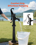 Hand Water Pump Cast Iron 20ft Lift Manual NPT 1-1/4 Garden
