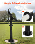Hand Water Pump Cast Iron 20ft Lift Manual NPT 1-1/4 Garden